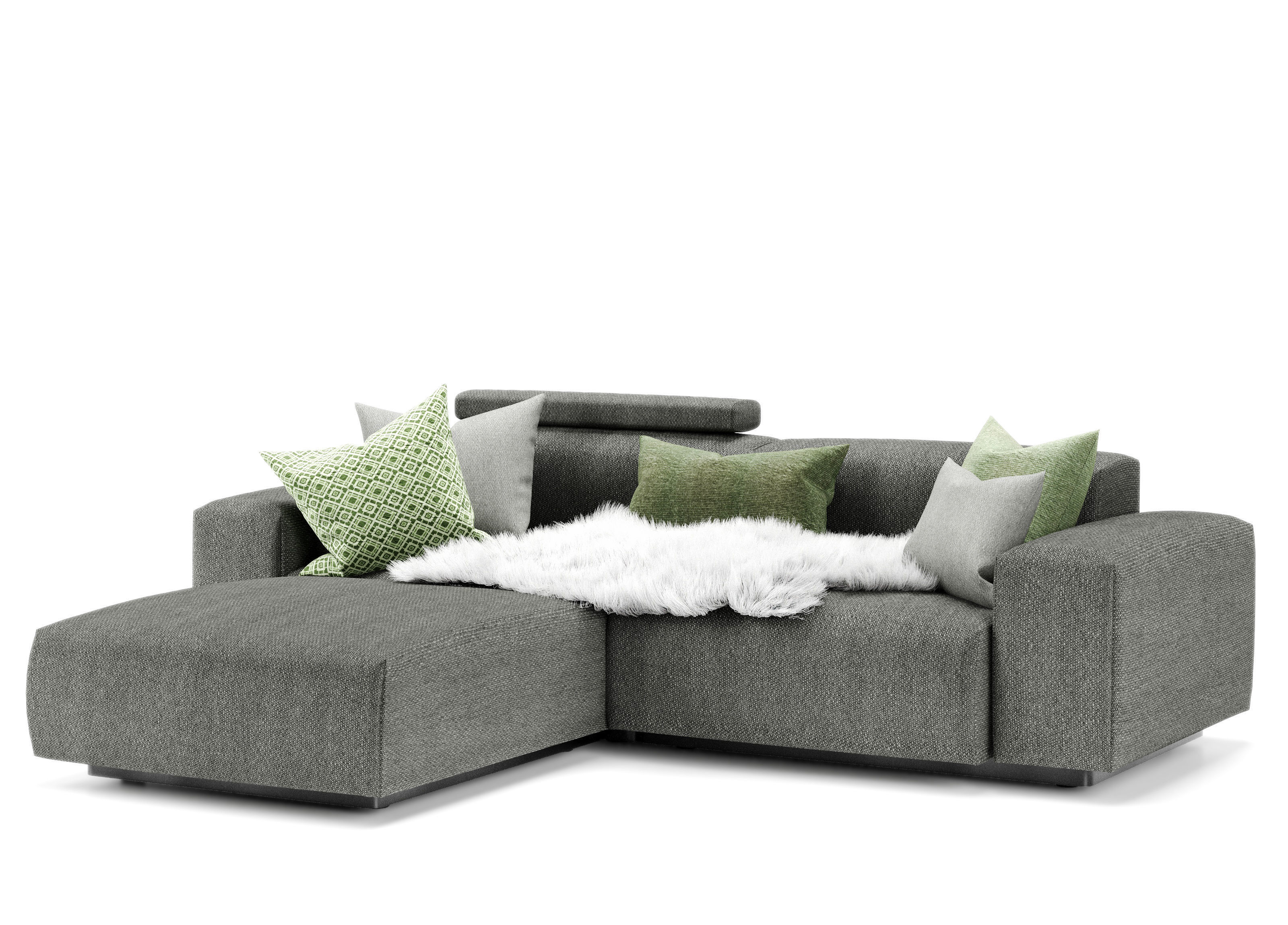 Vitra Soft Modular Sofa Two-Seater 3D model_2