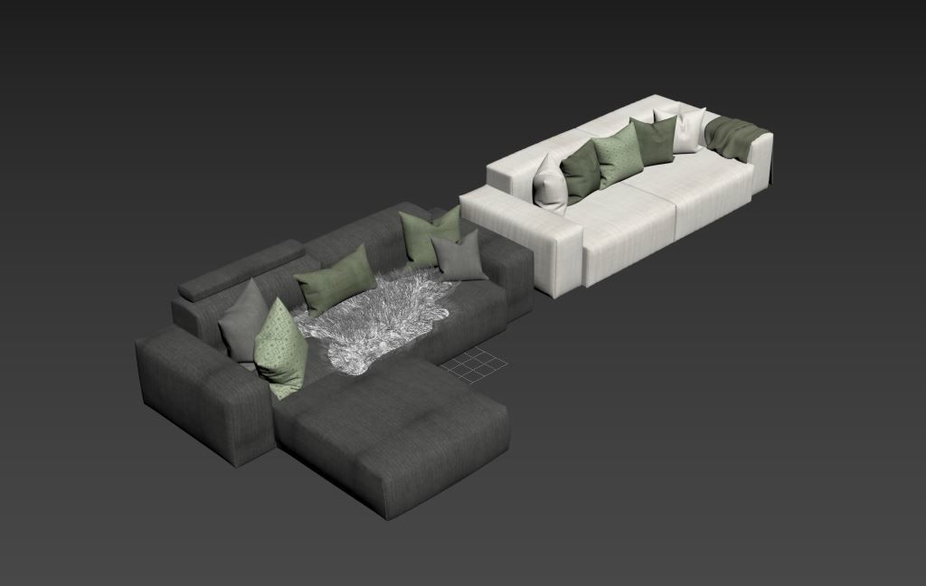 Vitra Soft Modular Sofa Two-Seater 3D model_12