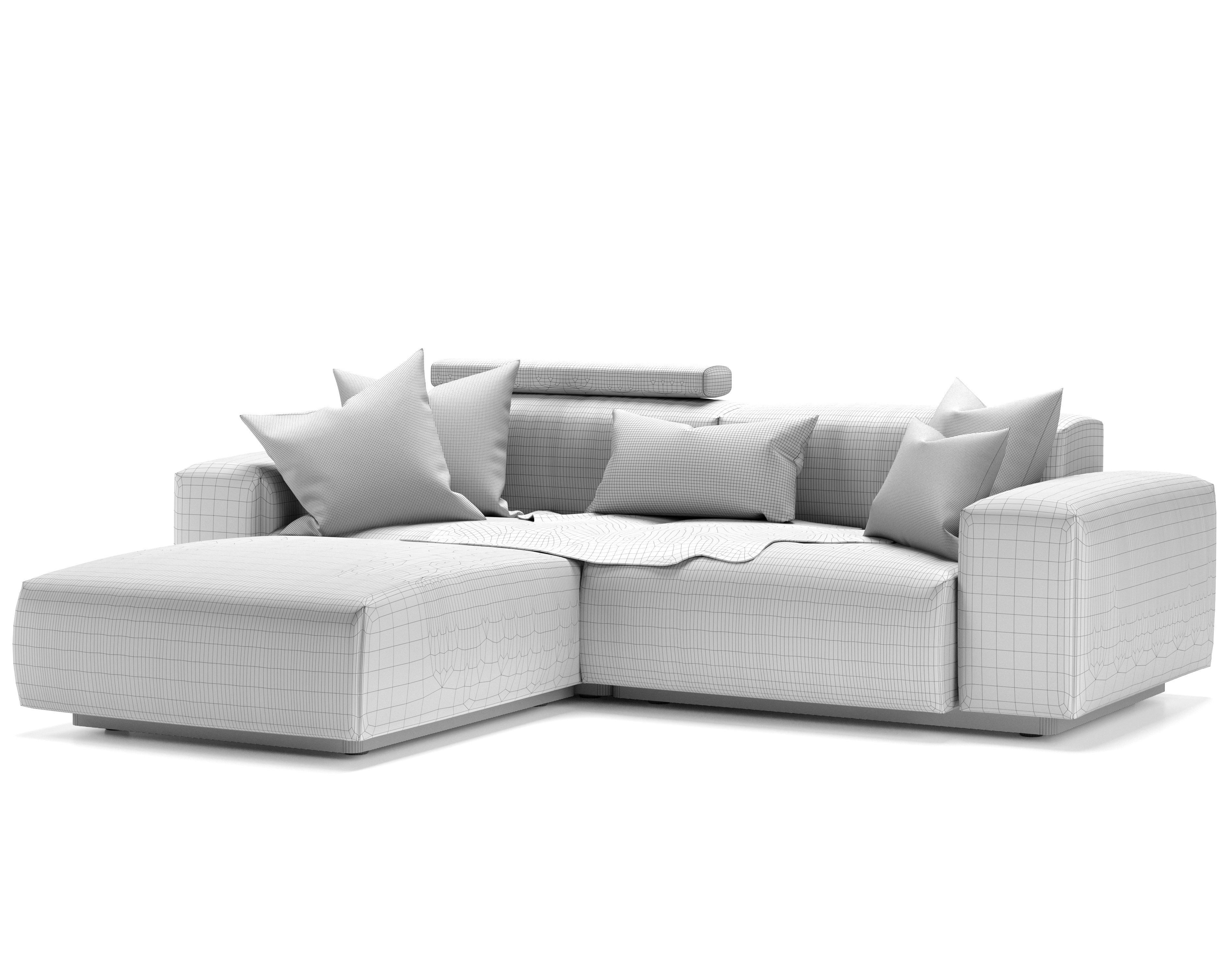 Vitra Soft Modular Sofa Two-Seater 3D model_11