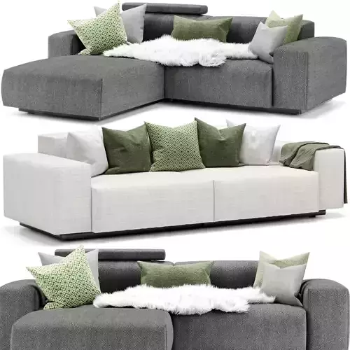 Vitra Soft Modular Sofa Two-Seater 3D model