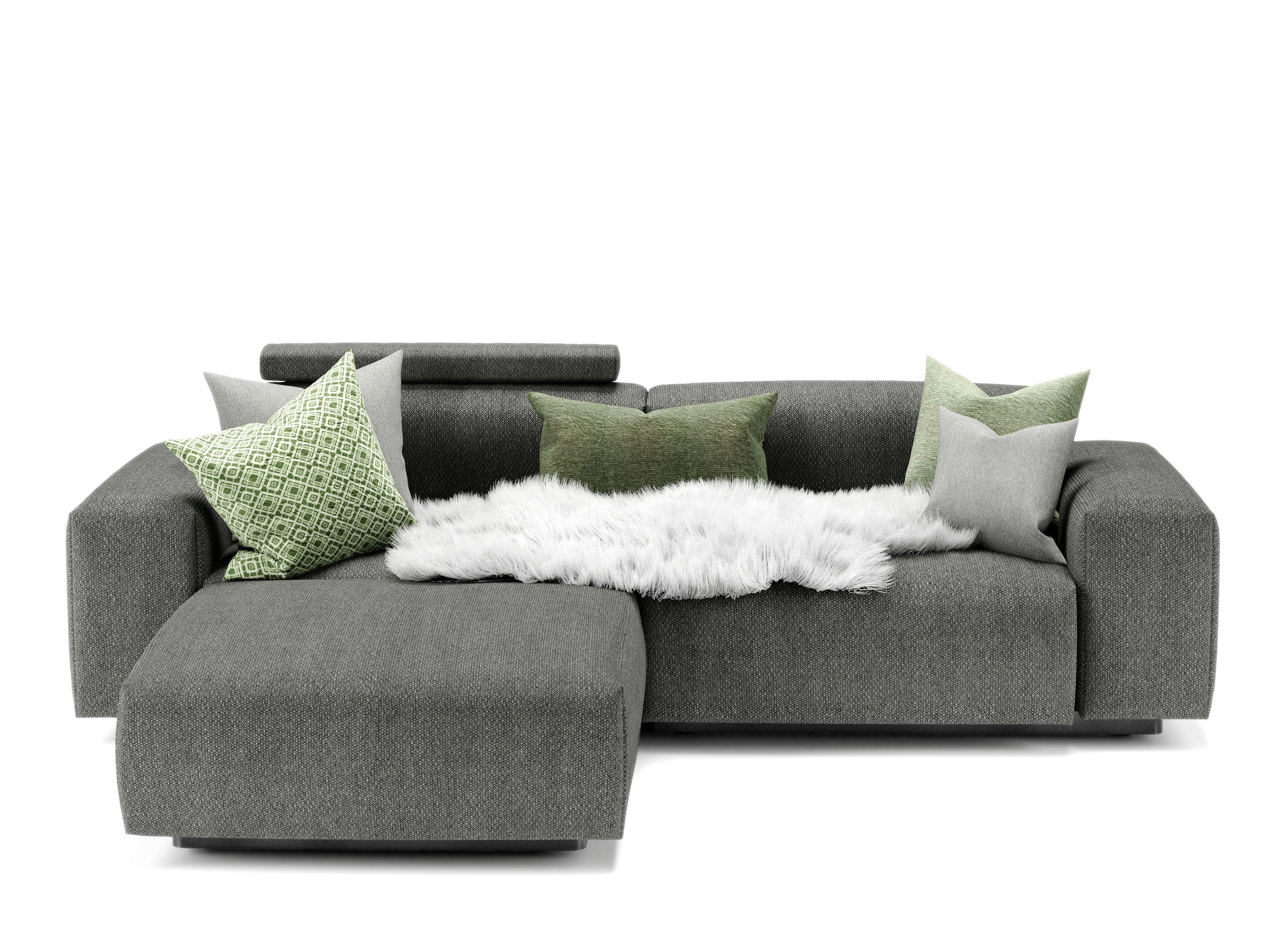 Vitra Soft Modular Sofa Two-Seater 3D model_4