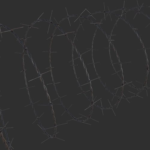 Barbed wire 01 3D model