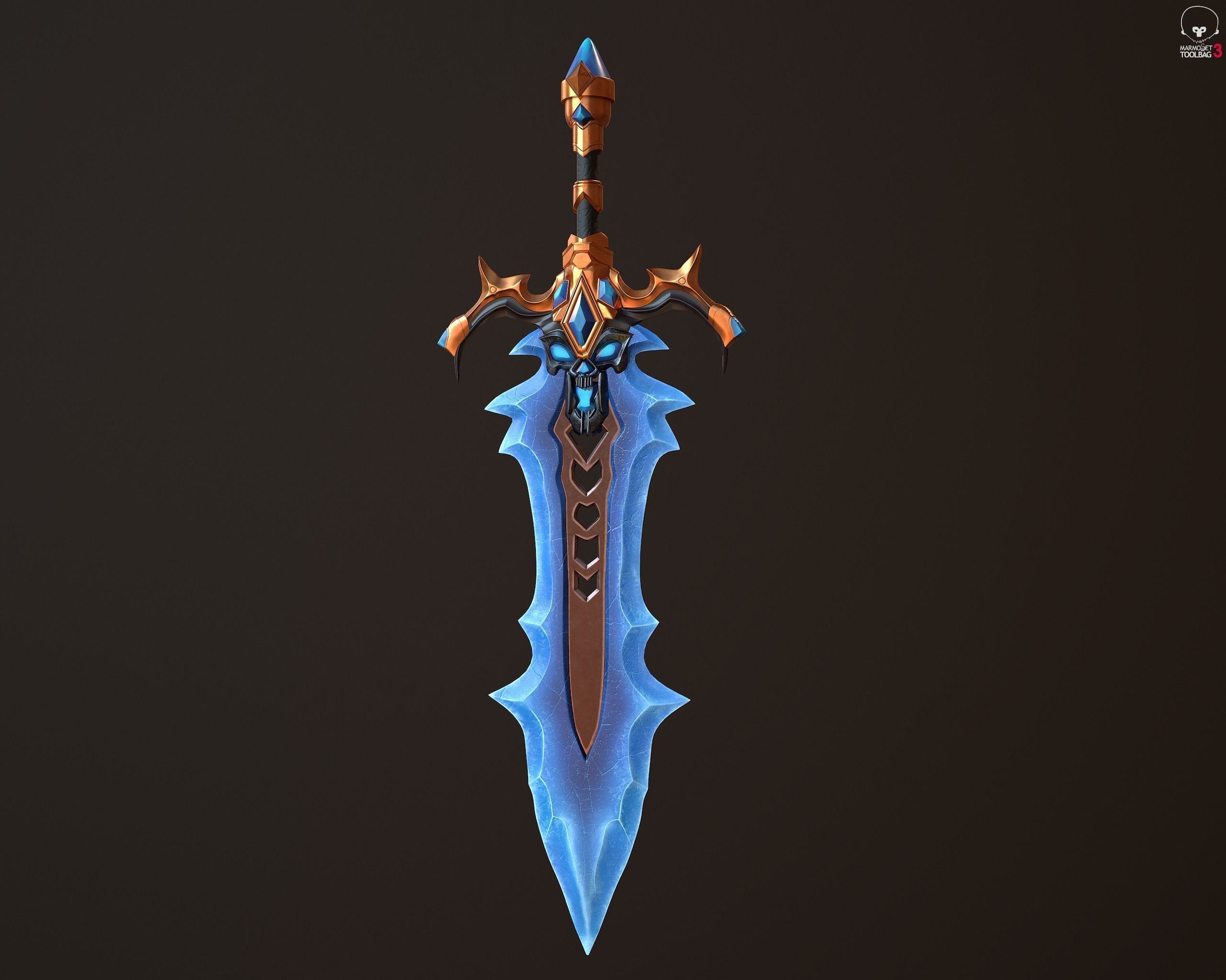 Ice Sword 3D model_2