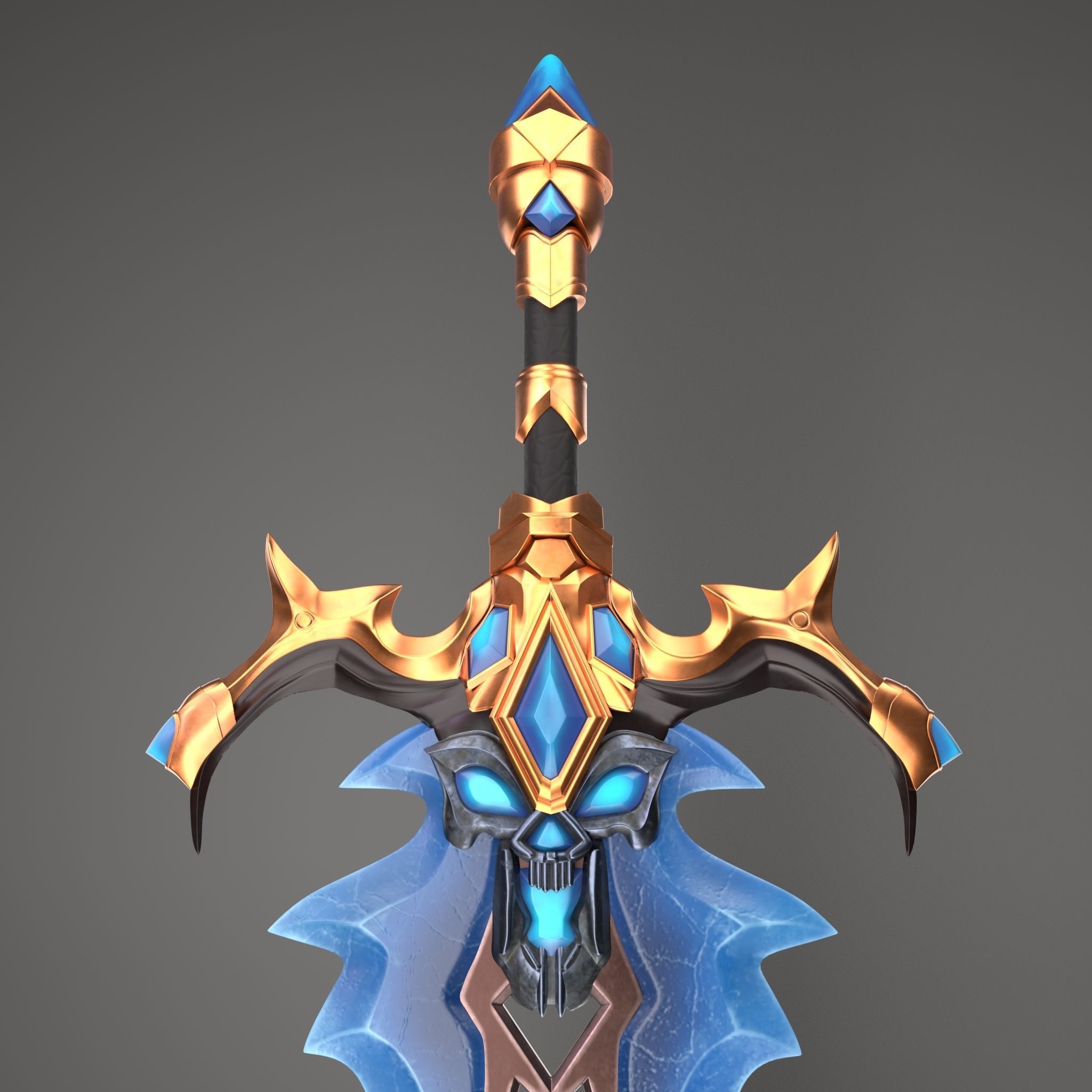 Ice Sword 3D model_7
