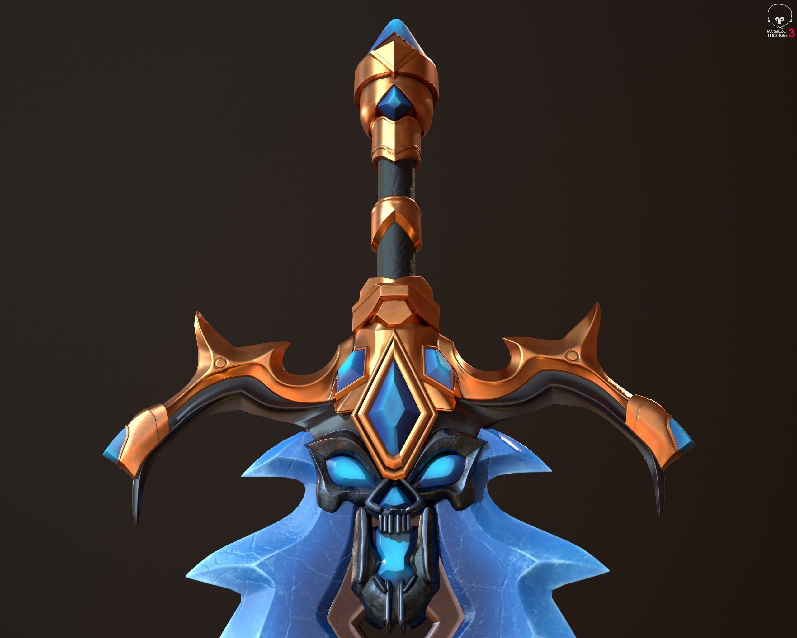Ice Sword 3D model_6