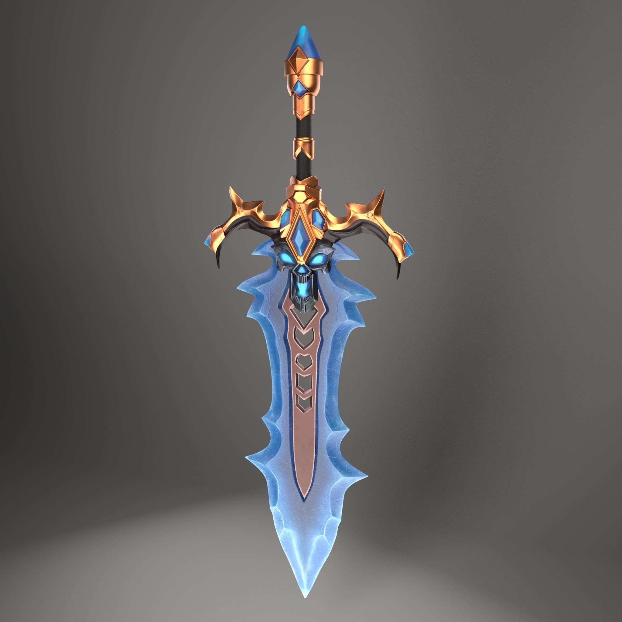 Ice Sword 3D model_3