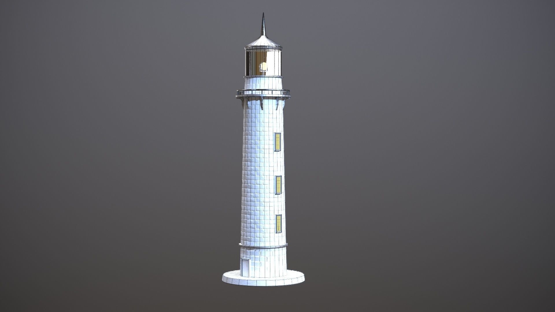 Lighthouse Low-poly 3D model_1