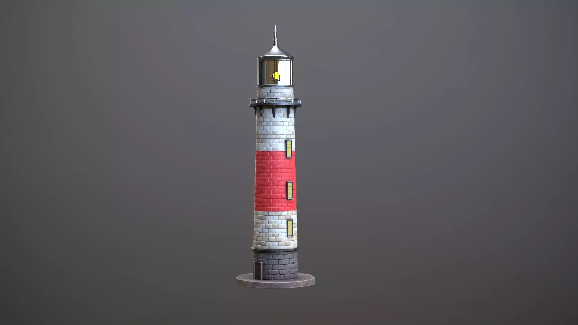 Lighthouse Low-poly 3D model_0