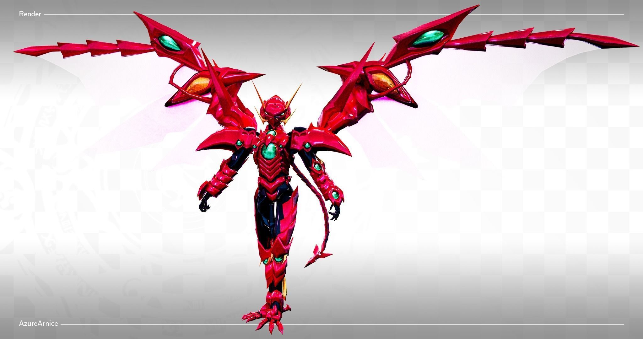 Highschool DxD - Issei Balance Breaker MMD Model Low-poly 3D model_3