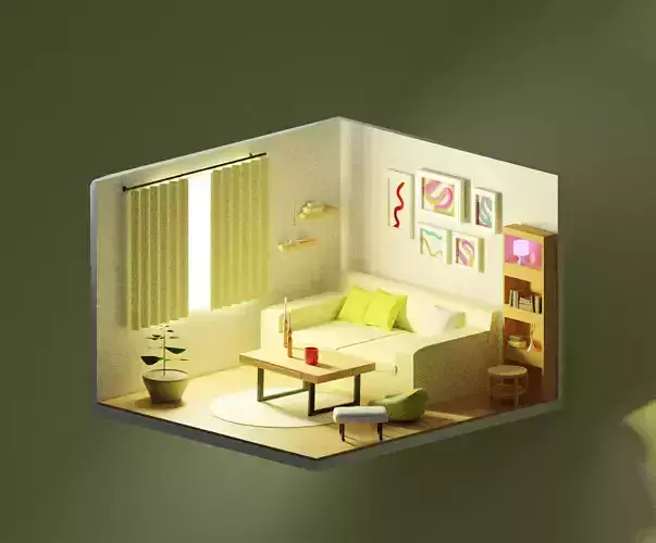 3D Model House Living Room