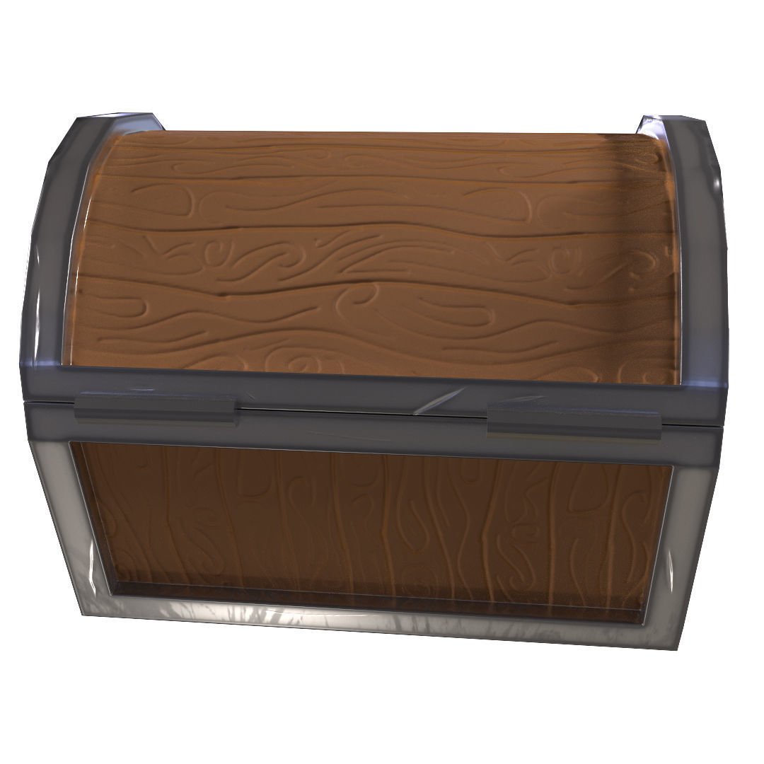 3D model Low poly chest with gold coins VR / AR / low-poly | CGTrader