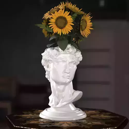 David Head Planter pot 3D print model