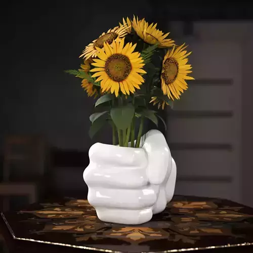 Hand Fist Pot Planter - penholder 