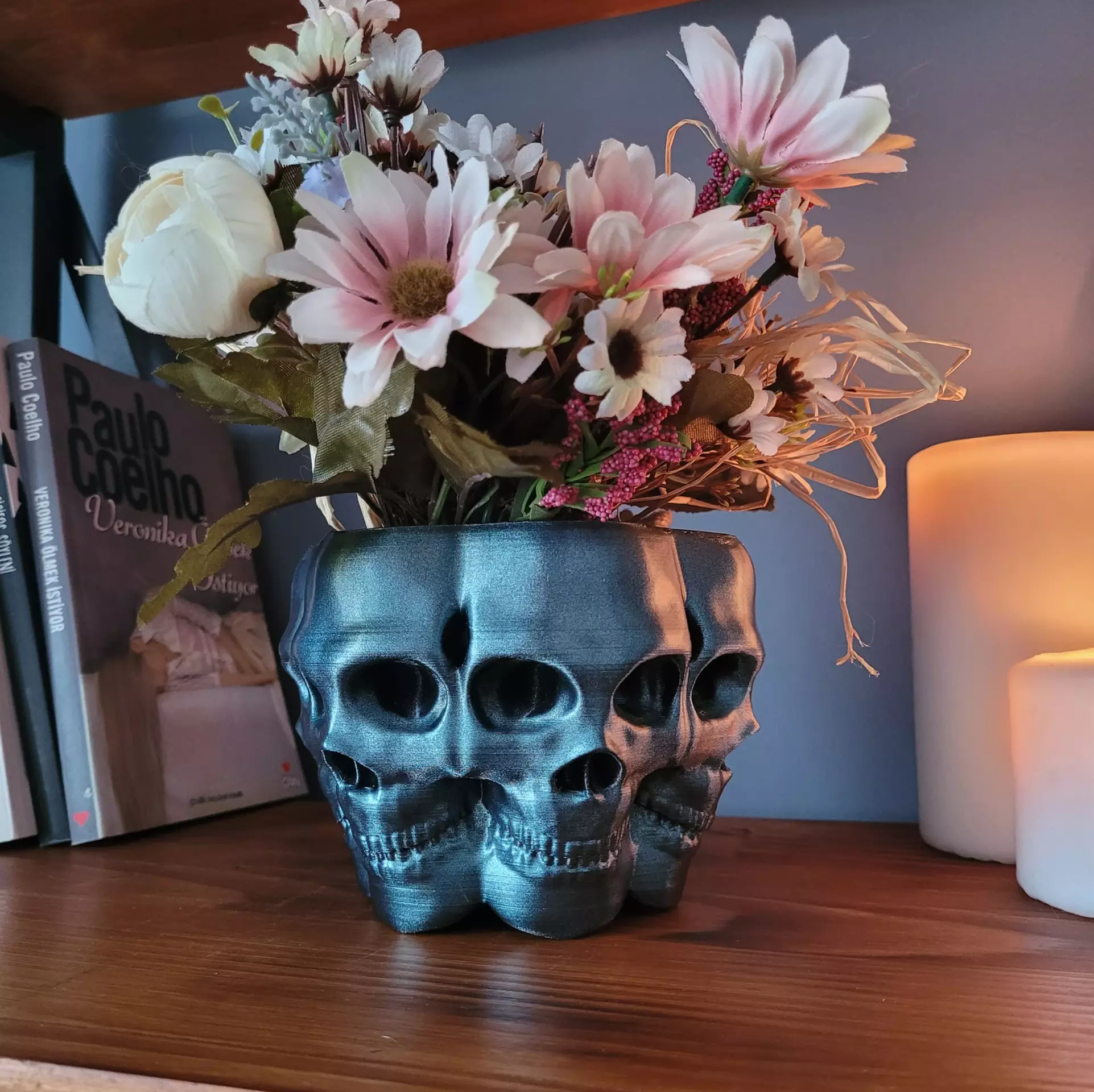 Skulls Vase - planter pot 3D print model_0