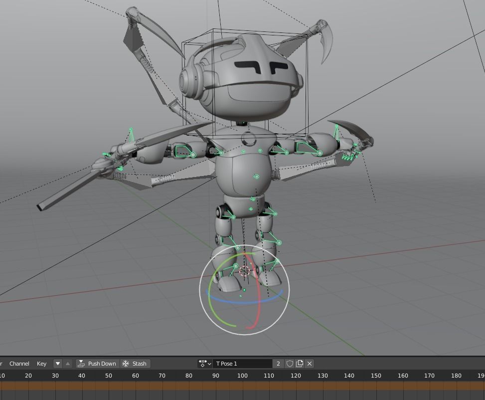 Cute Short Robot V2 3D model_8