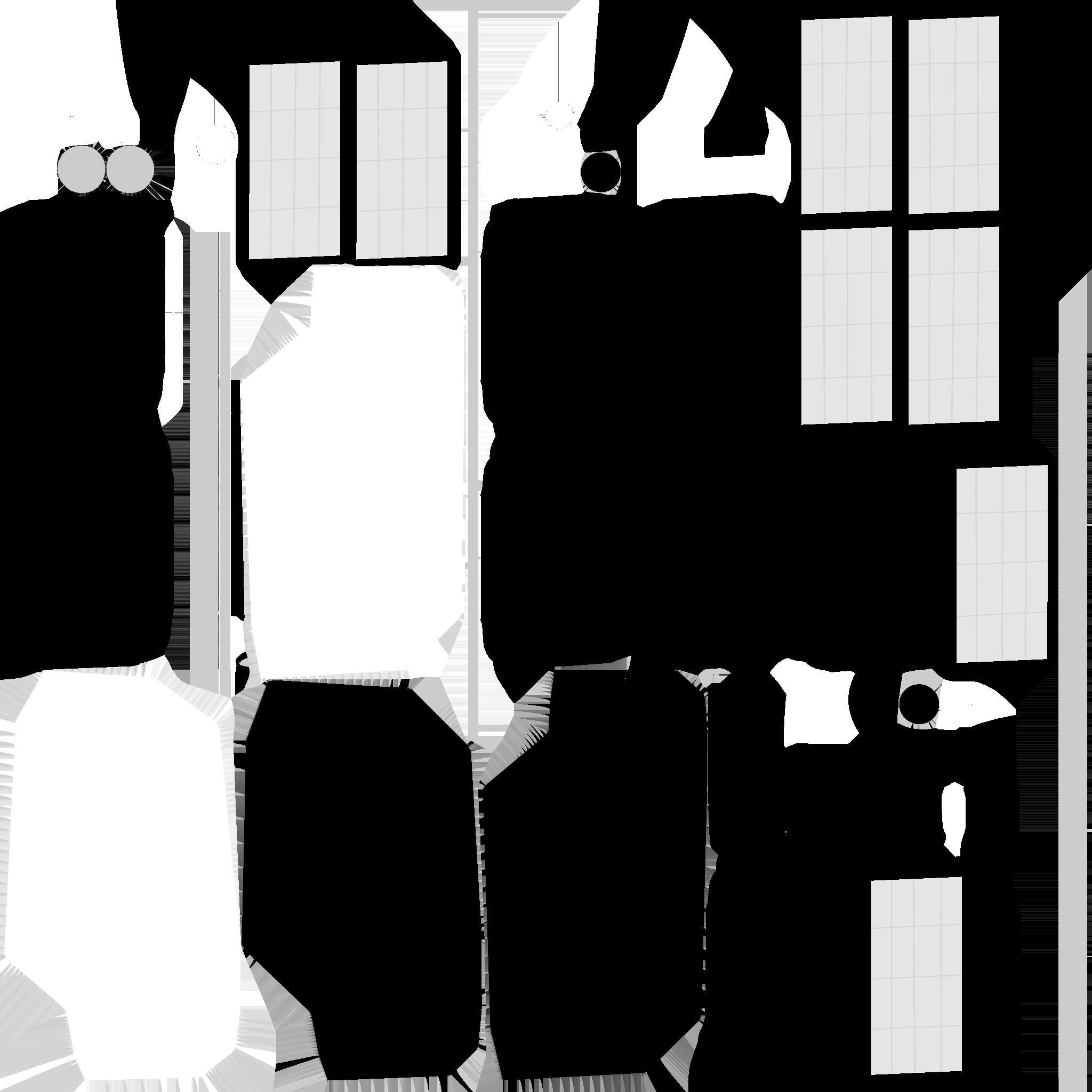 Satellite B01 Black Green - SciFi Space Design Low-poly 3D model_22