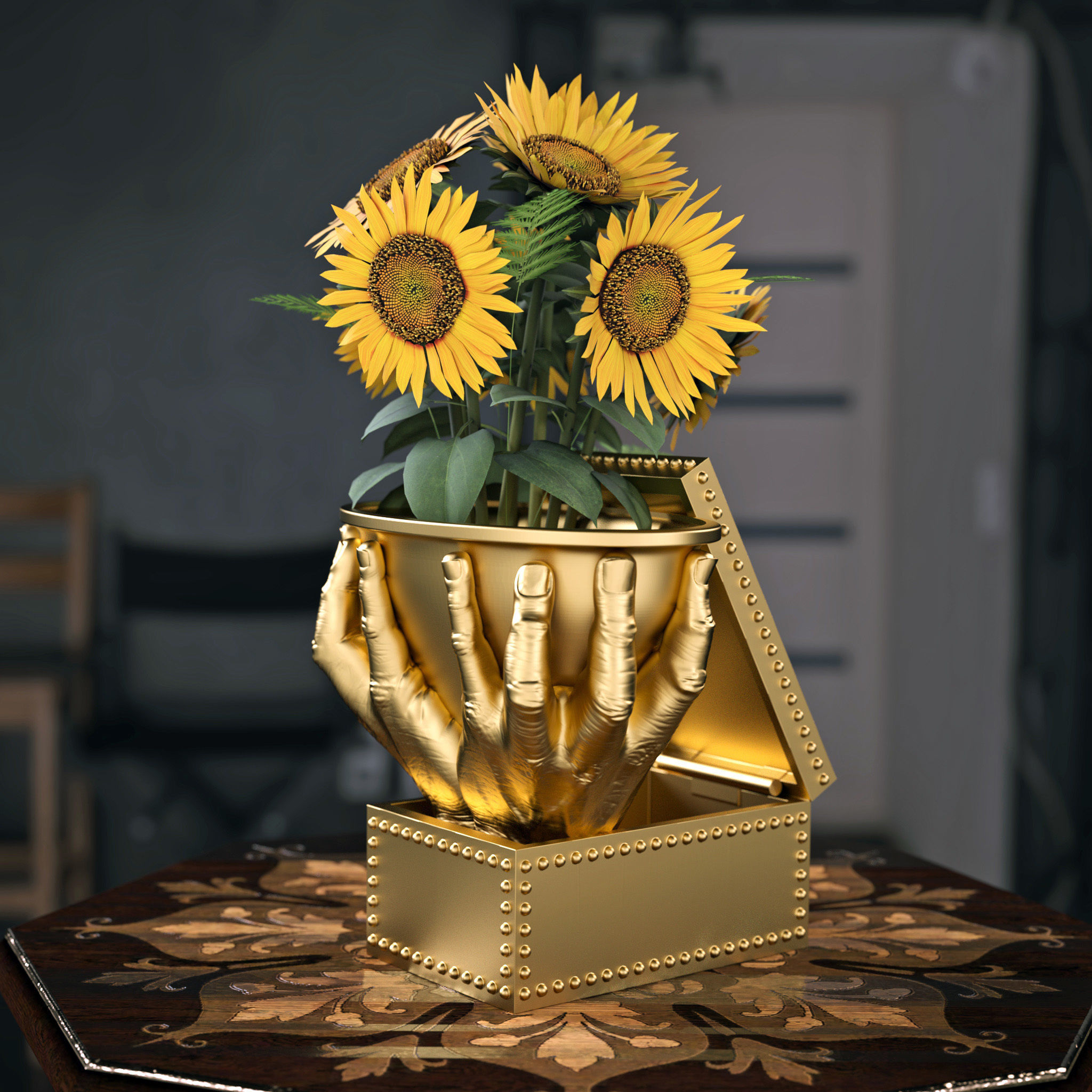 Addams Family Thing Planter Pot 3D Model 3D Printable CGTrader addams-family-thing-planter-pot-3d-model-3d-printable-cgtrader