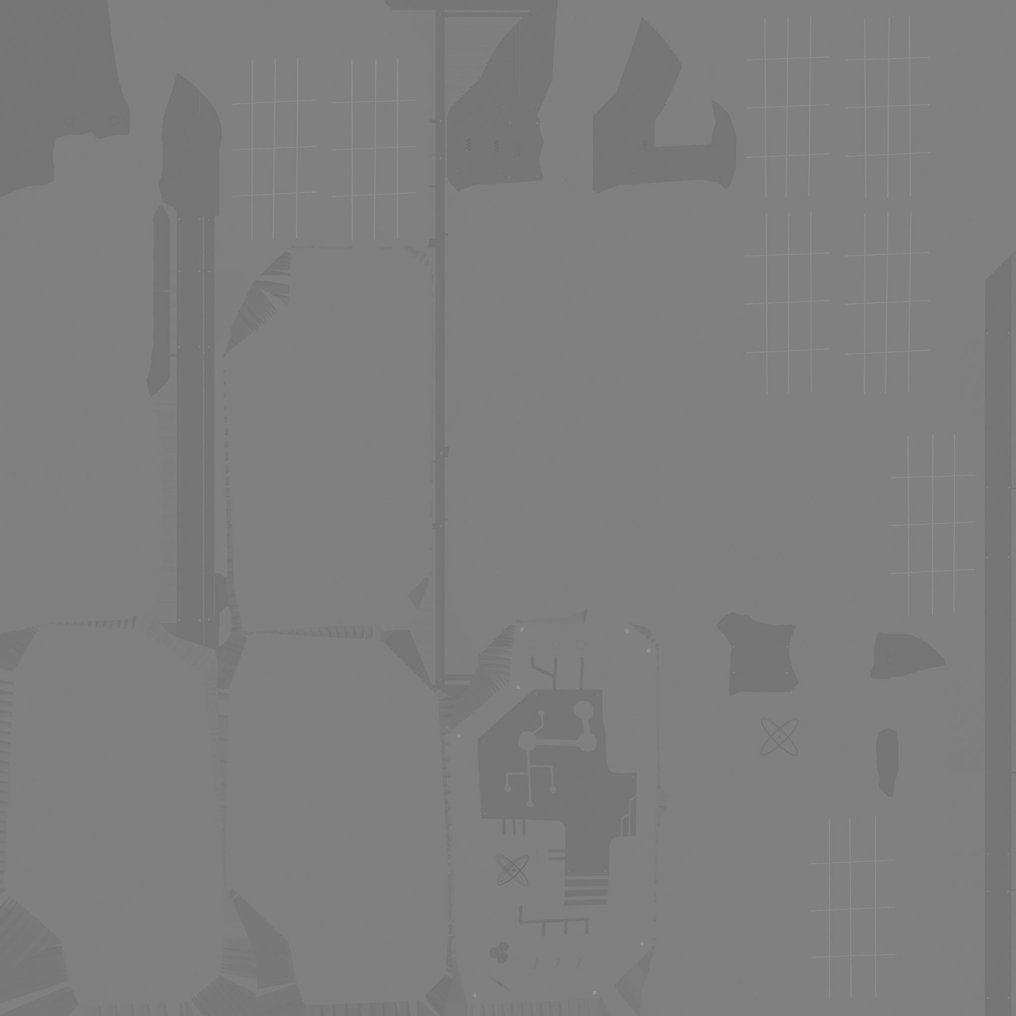 Satellite B02 Gold - SciFi Space Design Low-poly 3D model_21