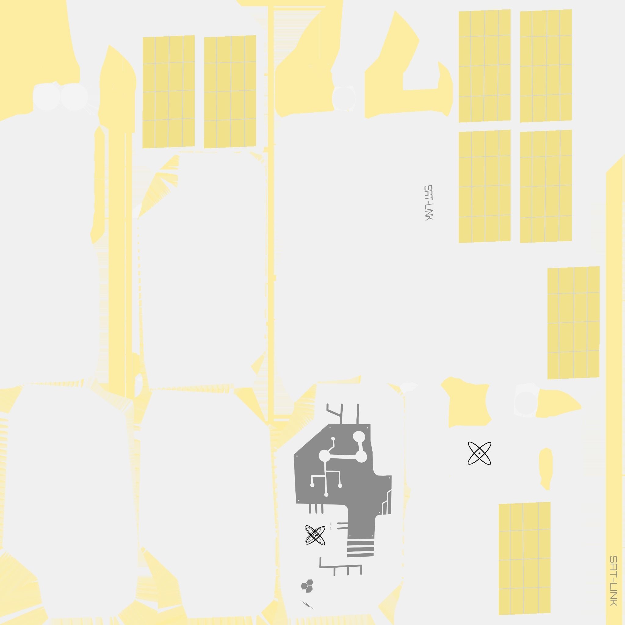 Satellite B02 Gold - SciFi Space Design Low-poly 3D model_19