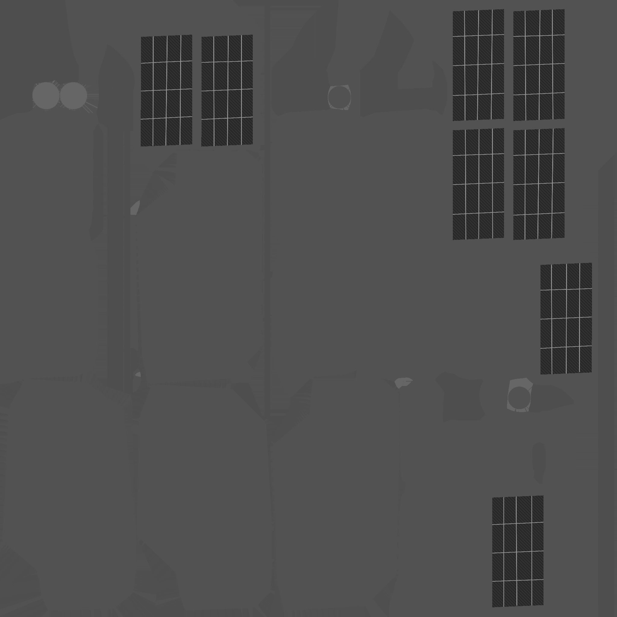 Satellite B02 Gold - SciFi Space Design Low-poly 3D model_24