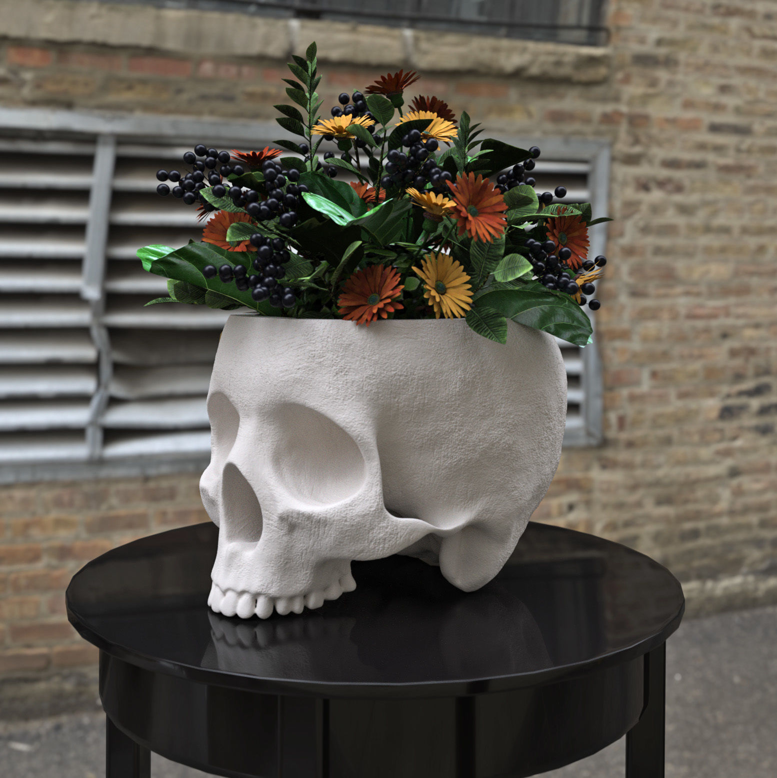 Skull Planter Pot - Home And Garden 3D print model_2