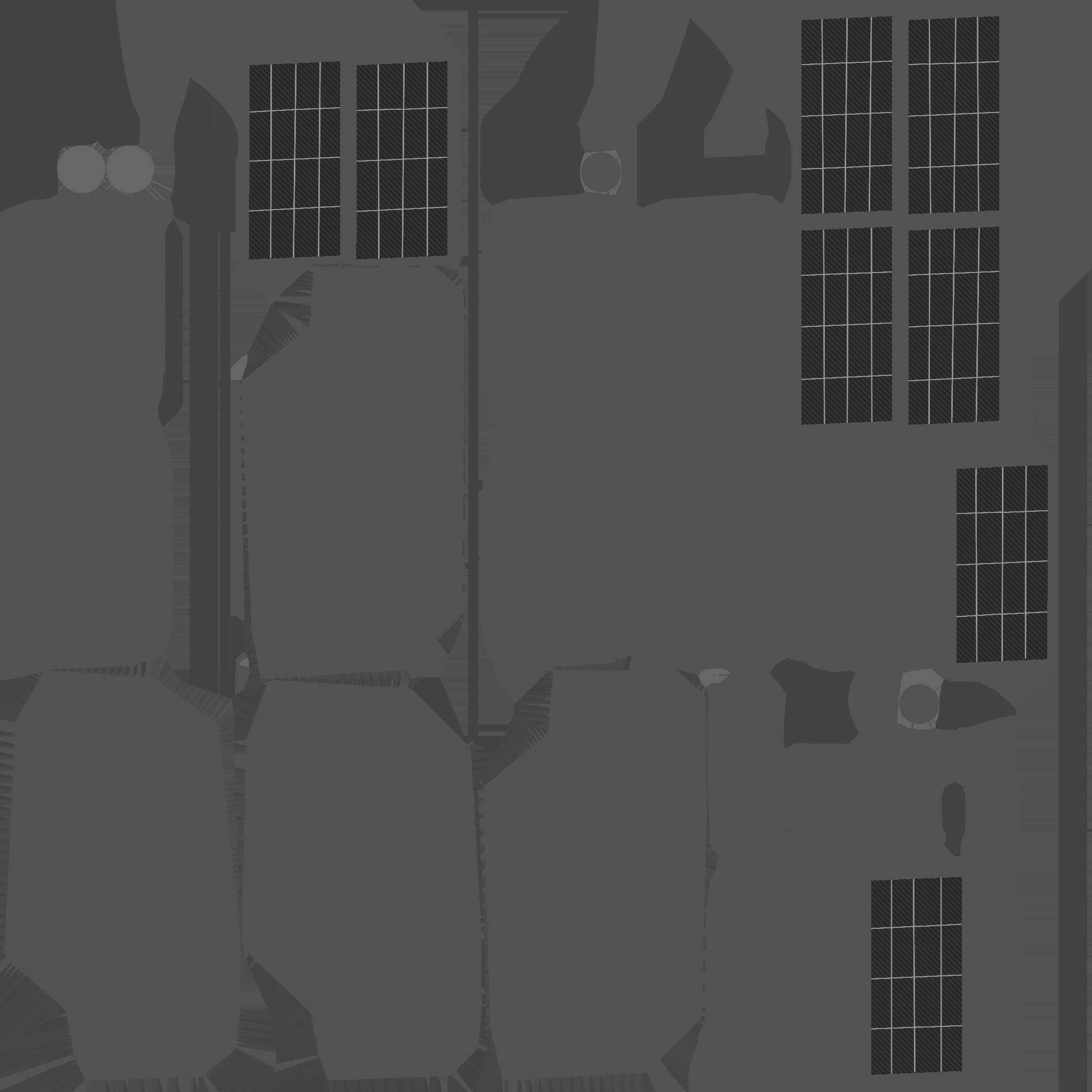 Satellite B03 White Blue - SciFi Space Design Low-poly 3D model_24