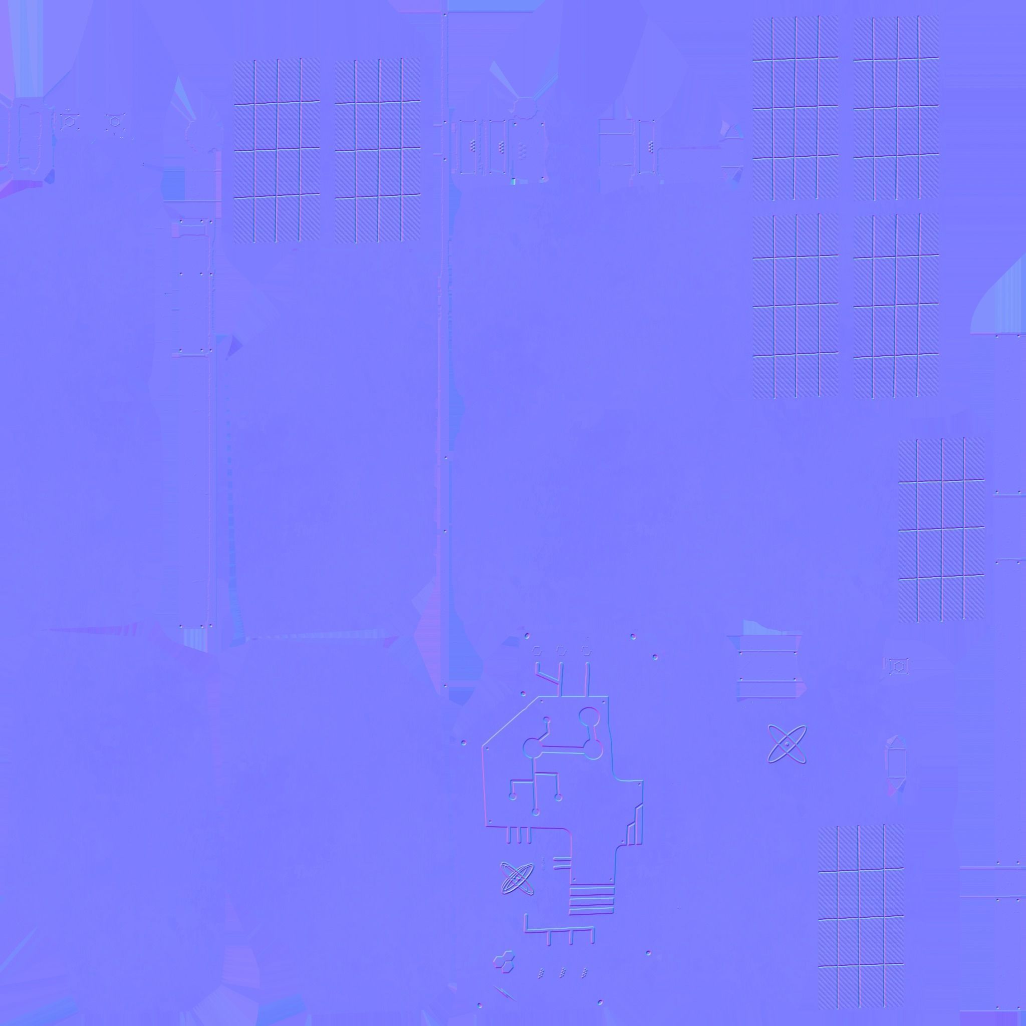 Satellite B05 Steel Blue - SciFi Space Design Low-poly 3D model_23