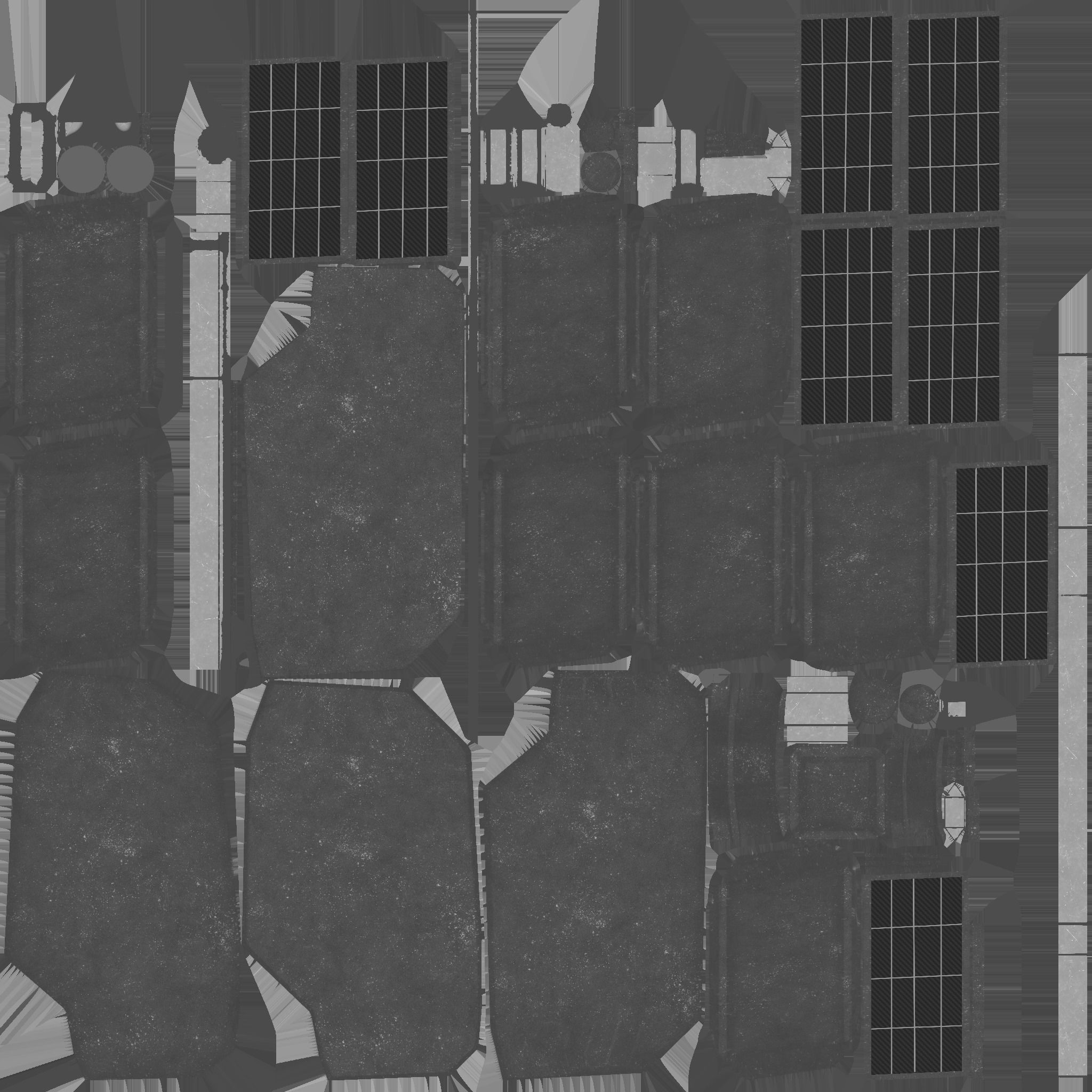 Satellite B05 Steel Blue - SciFi Space Design Low-poly 3D model_24