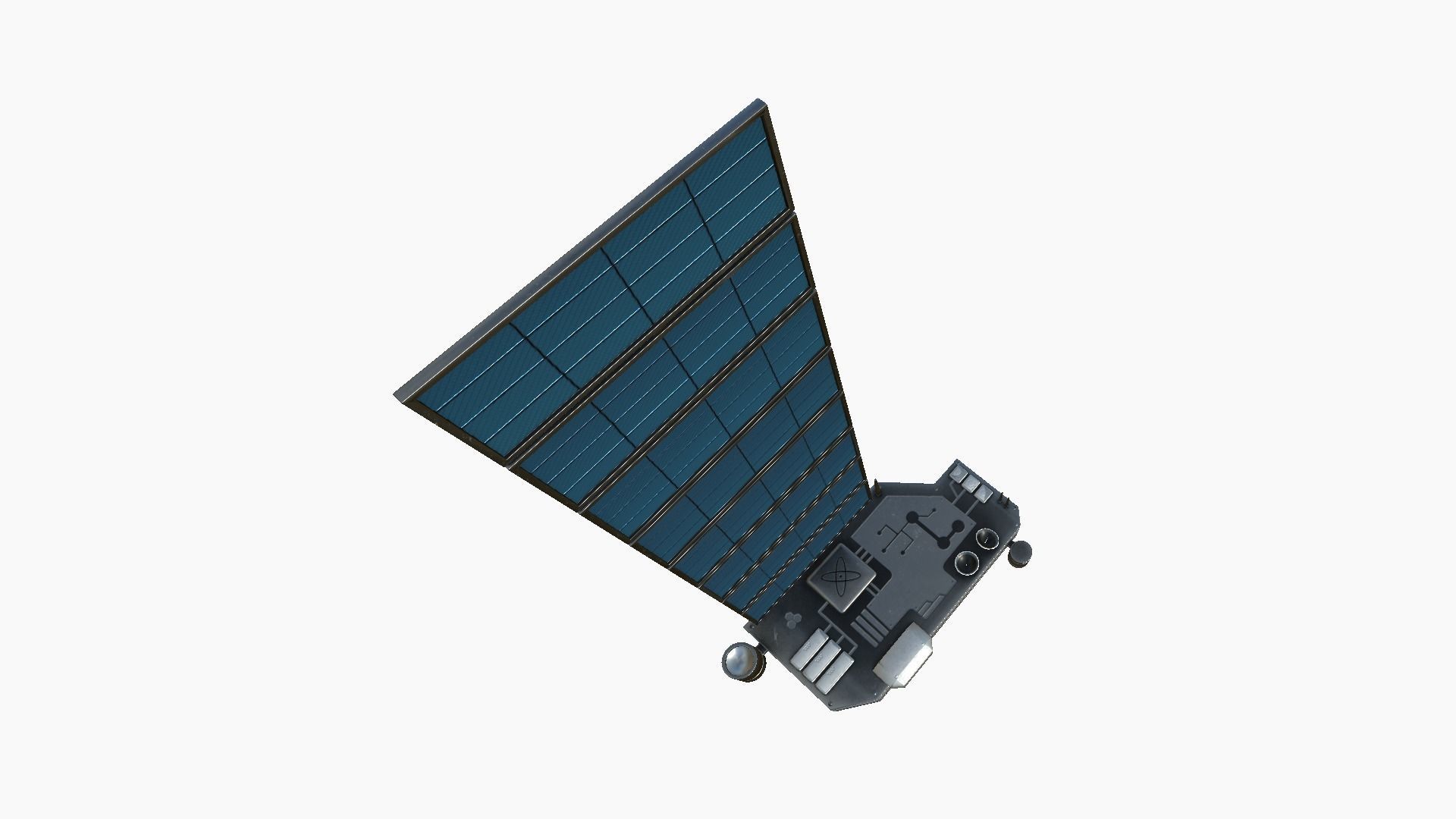 Satellite B05 Steel Blue - SciFi Space Design Low-poly 3D model_1