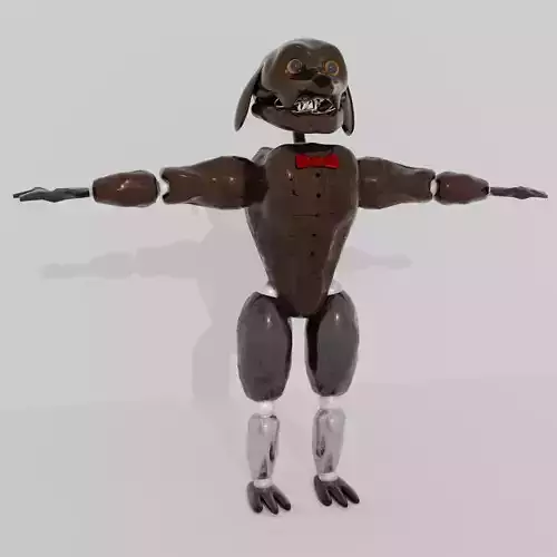 Animatronic robot PBR low-poly game to ready Low-poly 3D model