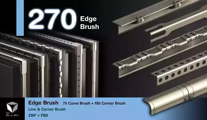 Edge brush 3D model
