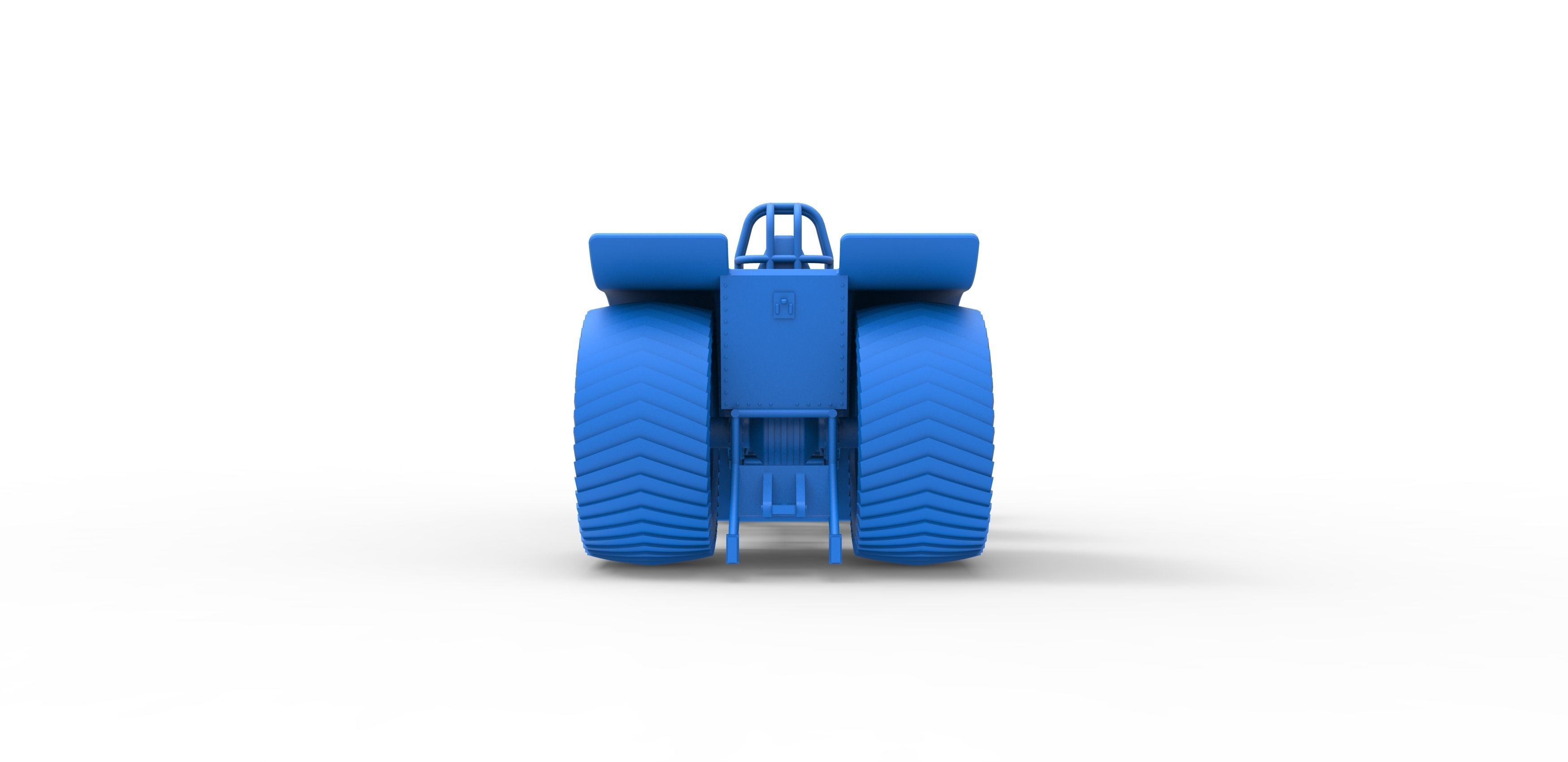 Pulling tractor 4 engines V8 Version 3 Scale 1 to 25 3D print model_28