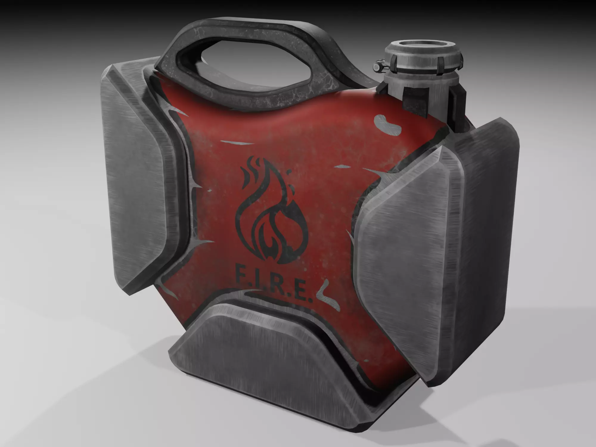 Sci-fi canister Low-poly 3D model