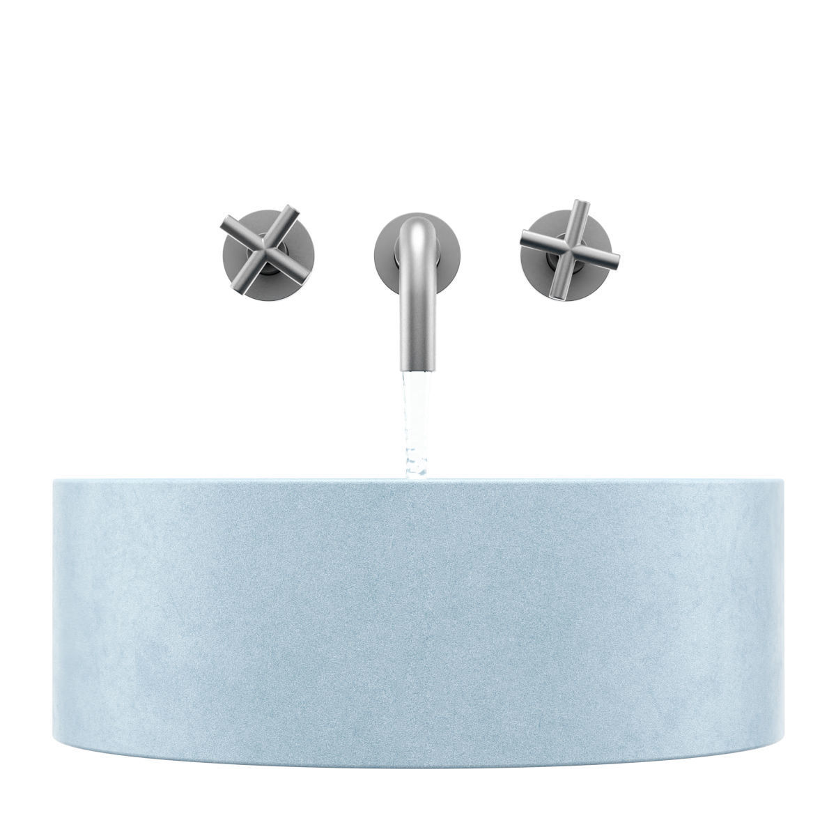 Kale gray round sink 3D model_2