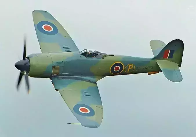 Hawker Sea Fury 3D model