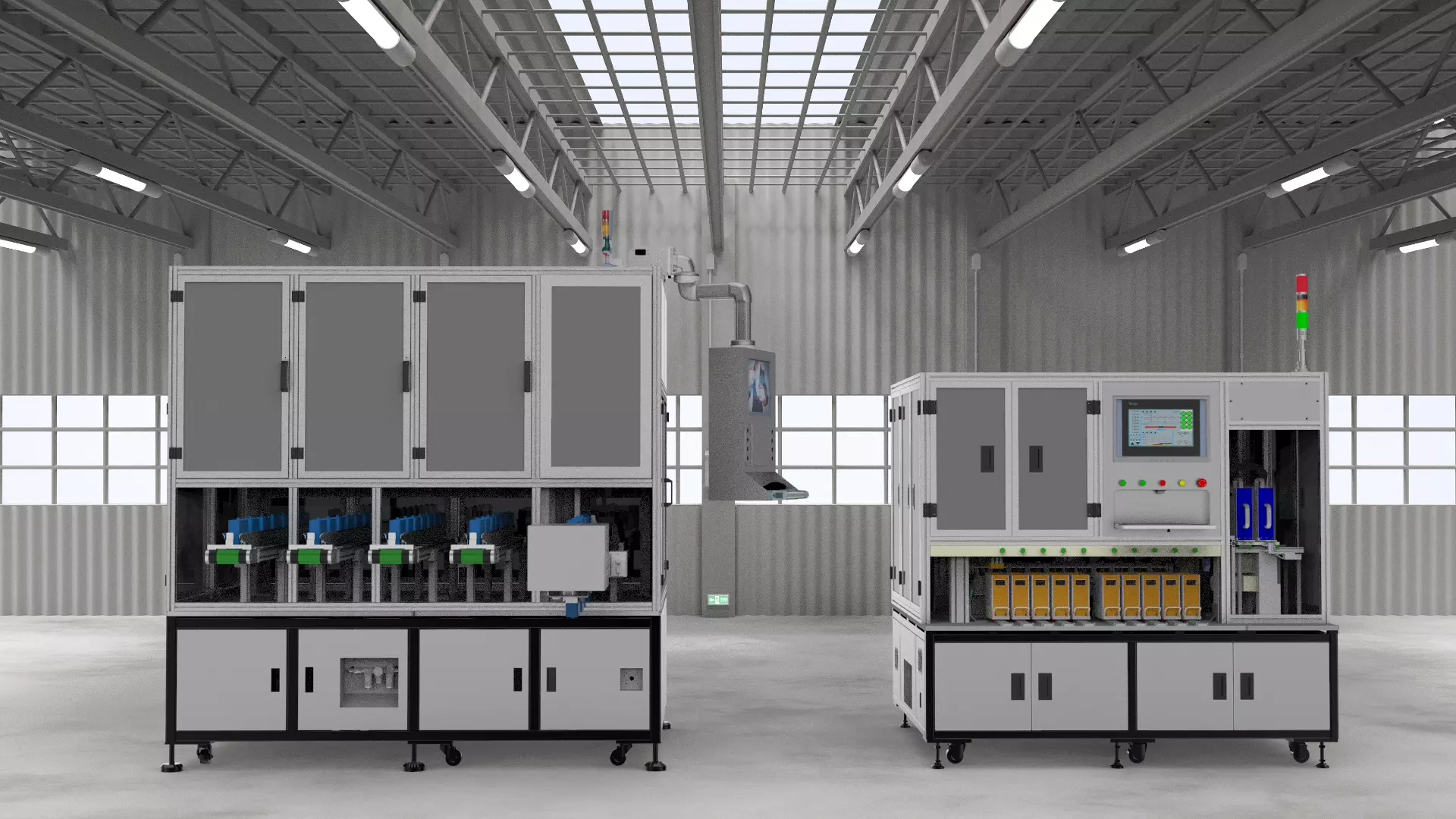 Battery Sorting Machine Assembly 3D model_0