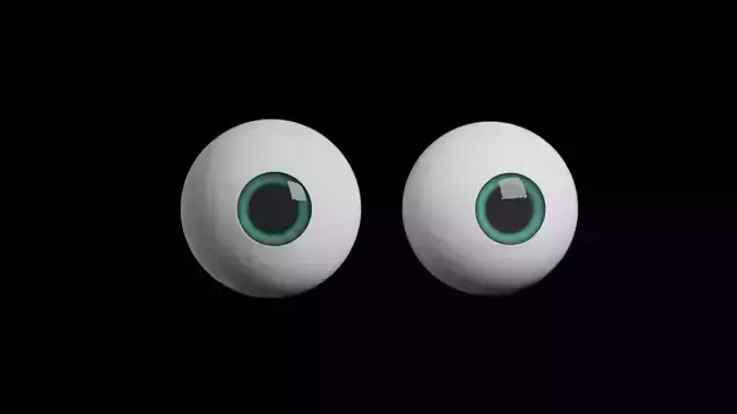 Stylized eyes 3D model
