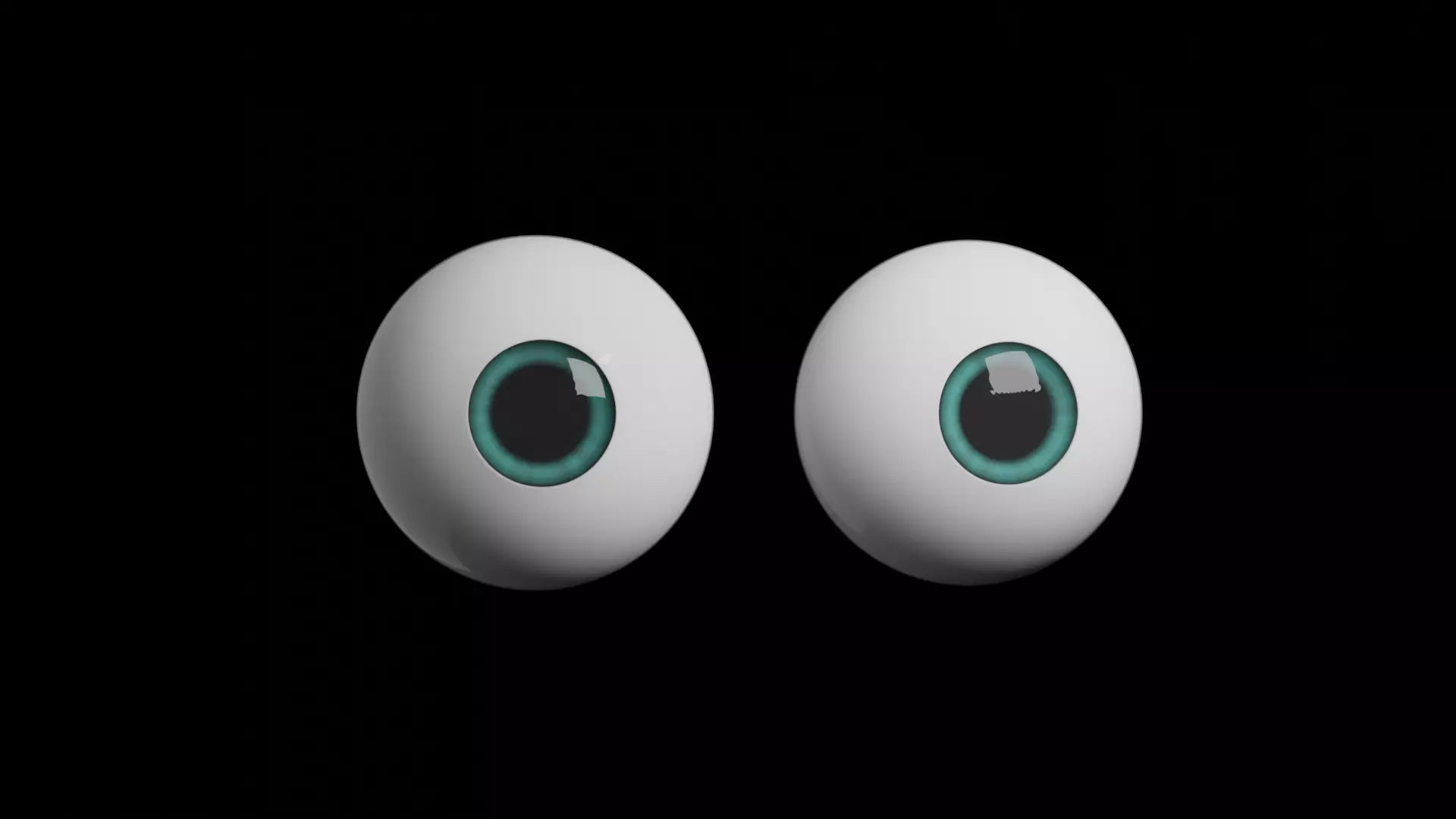Stylized eyes 3D model