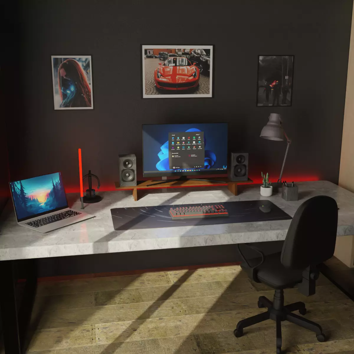 Gaming Room 3D Model by Nikdox 3D model