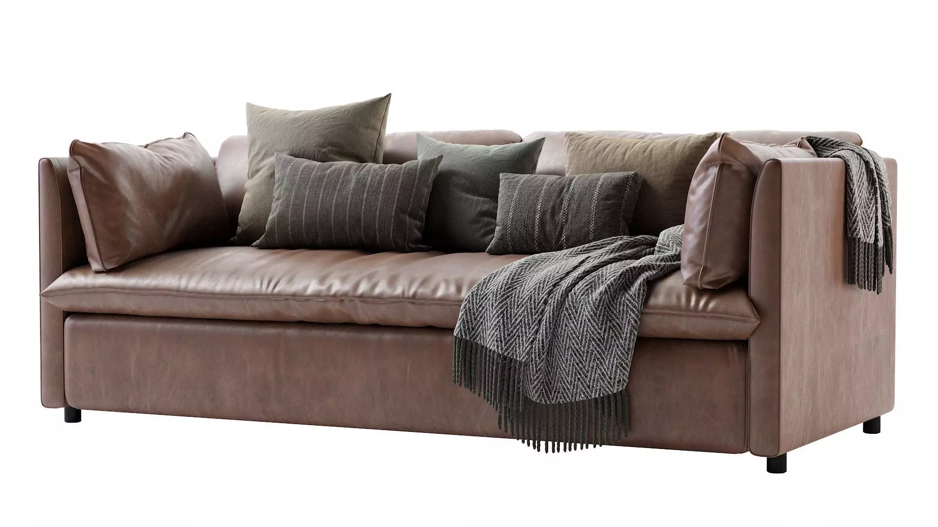 West Elm Shelter Queen Sleeper Sofa 3D model