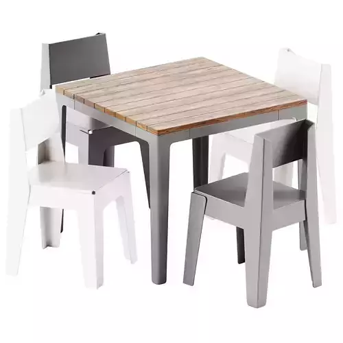 Tuck Table Rectangle and Butter Chair by DesignByThem