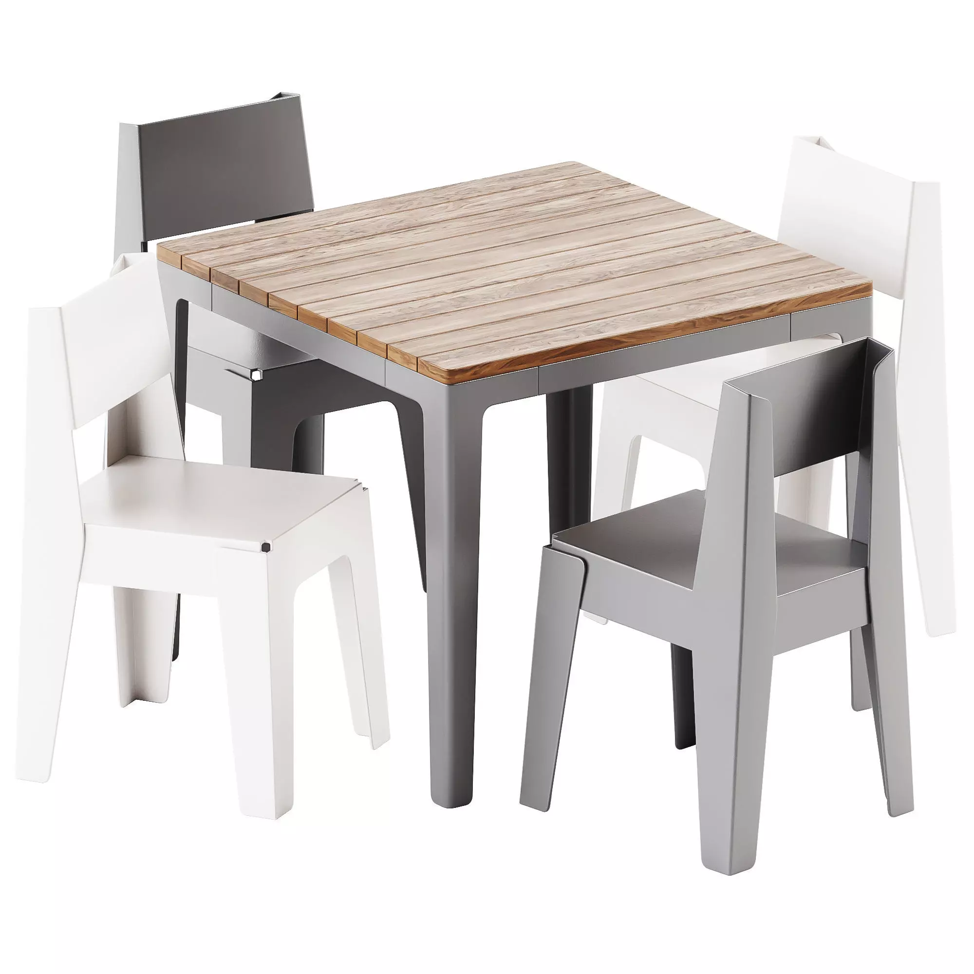Tuck Table Rectangle and Butter Chair by DesignByThem 3D model