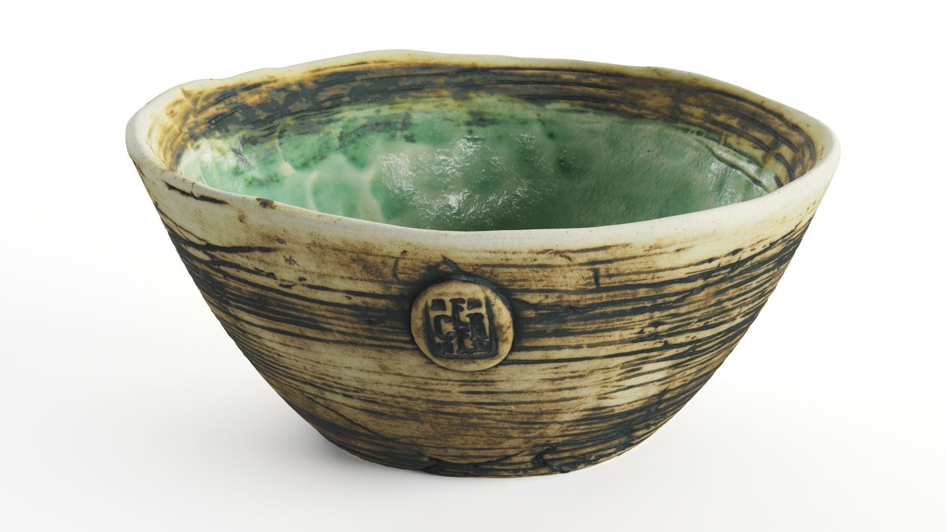 Handmade Ceramic Bowl Angoba 3D model_6