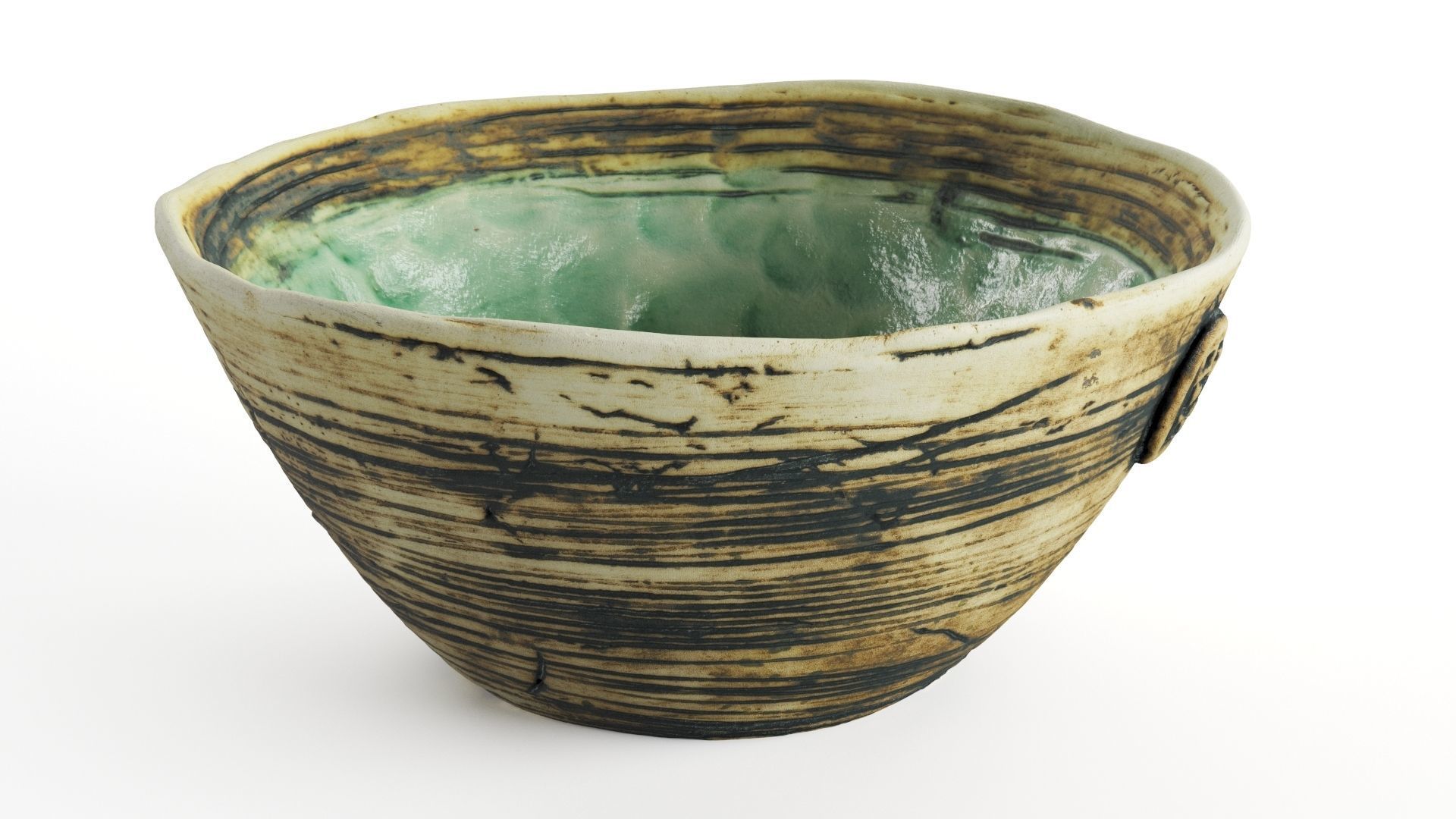Handmade Ceramic Bowl Angoba 3D model_16