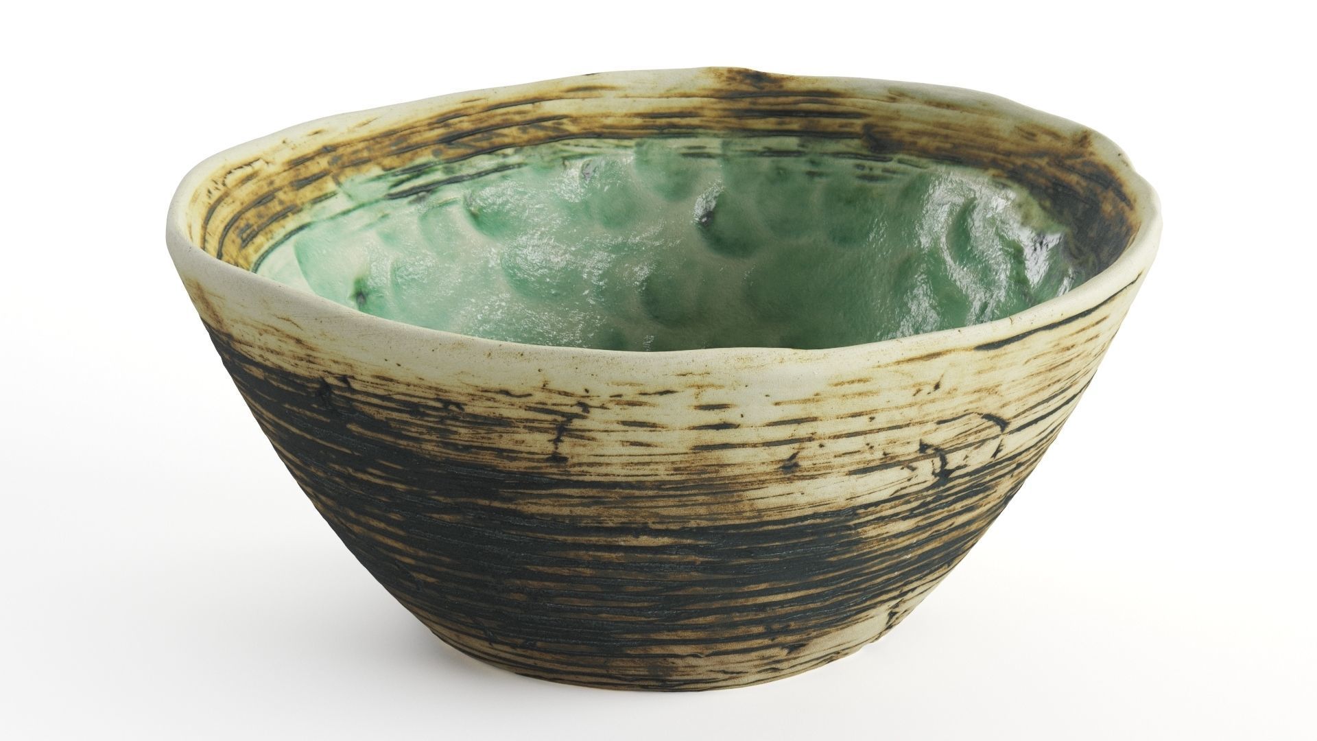 Handmade Ceramic Bowl Angoba 3D model_19
