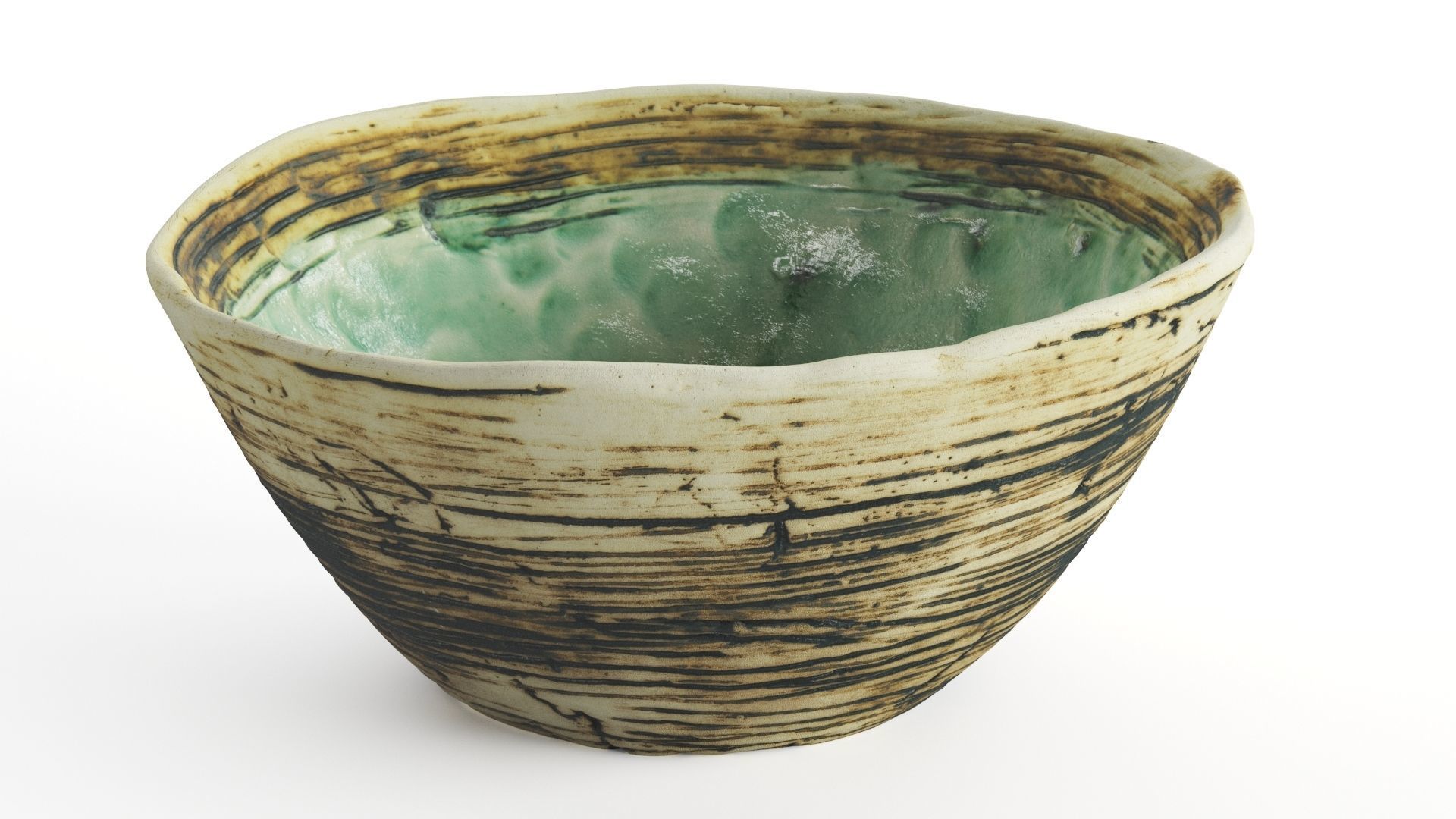 Handmade Ceramic Bowl Angoba 3D model_17