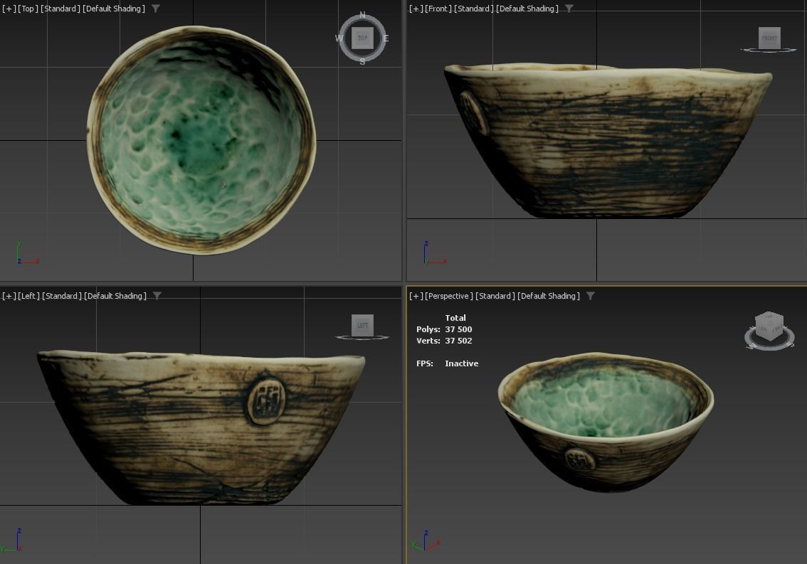 Handmade Ceramic Bowl Angoba 3D model_29