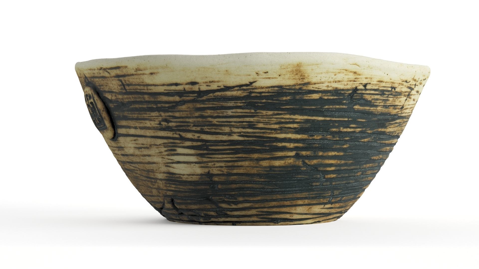 Handmade Ceramic Bowl Angoba 3D model_5
