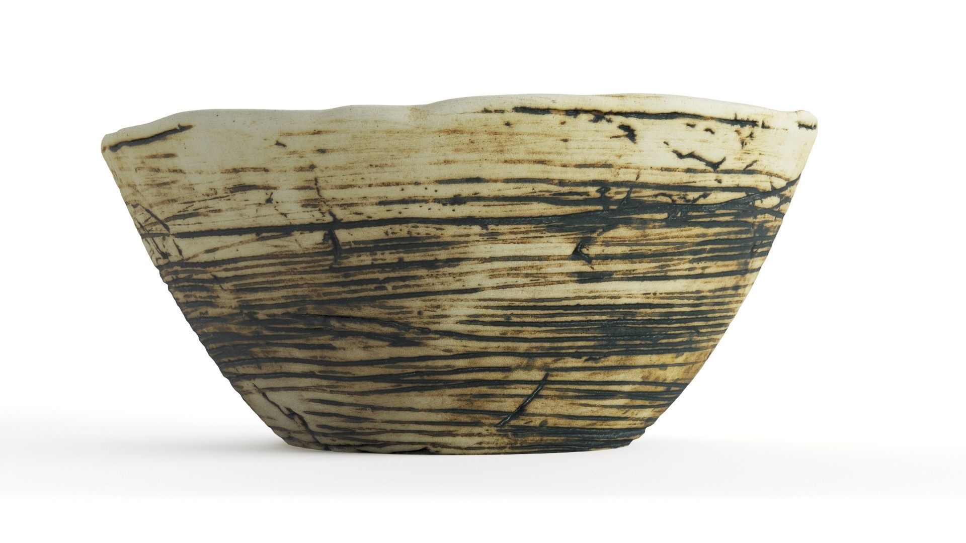 Handmade Ceramic Bowl Angoba 3D model_1