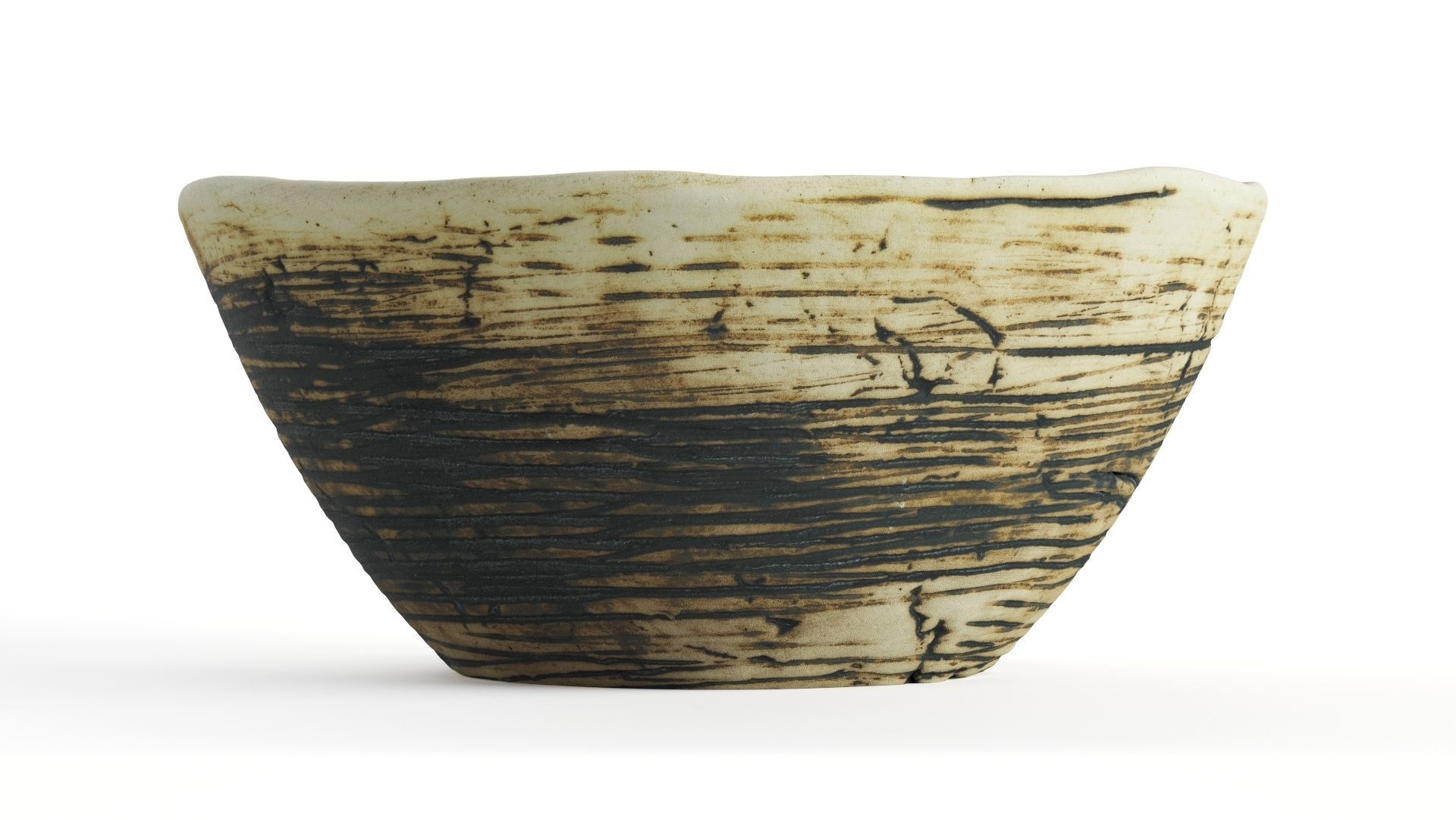 Handmade Ceramic Bowl Angoba 3D model_2